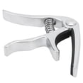 thumbnail image 4 of Cejilla ligera CP‑08 de aleación de zinc y silicona para guitarra y ukelele, accesorios para instrumentos musicales, color plata mate, 4 of 14