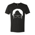 thumbnail image 2 of Wild Bobby, Office Dwight Glasses Face Silhouette Funny Schrute, Pop Culture, Men Premium Tri Blend Tee, Vintage Black, XX-Large, 2 of 4