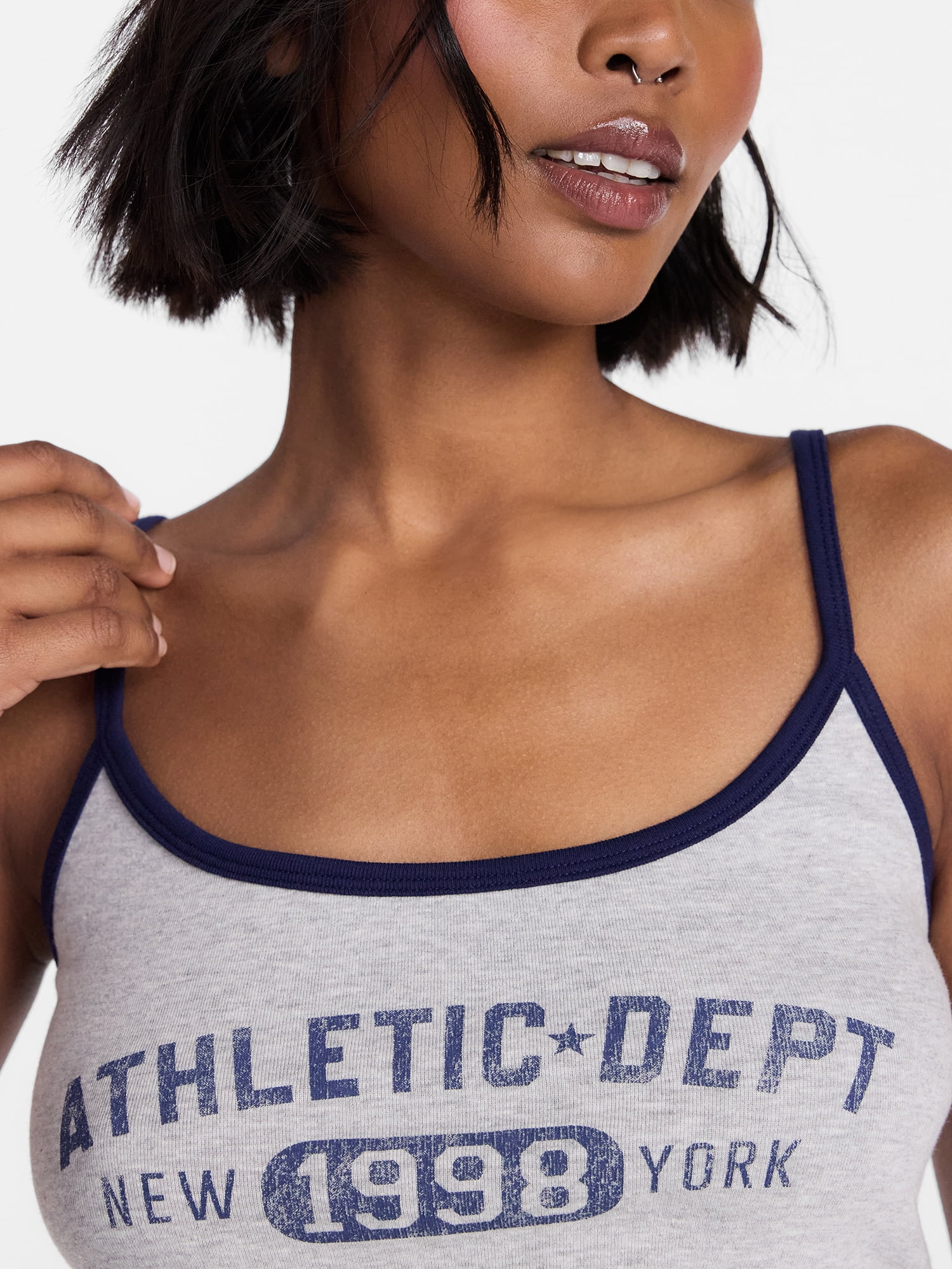 No Boundaries Sports Tank Top and Shorts Sleep Set, 2-Piece, Women's XS-XXL