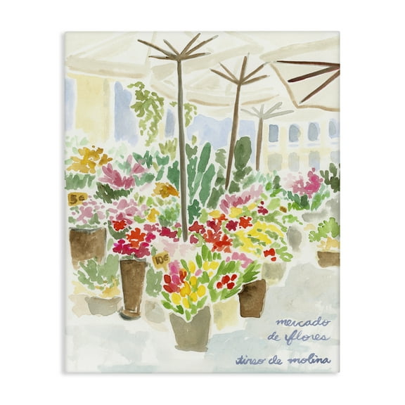 Stupell Industries Assorted Florals Scenery Scenic & Cityscapes Painting Wrapped Canvas Art Print Wall Art, 16 x 20