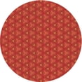 thumbnail image 1 of Ahgly Company Machine Washable Indoor Round Transitional Orange Red Orange Area Rugs, 8' Round, 1 of 7
