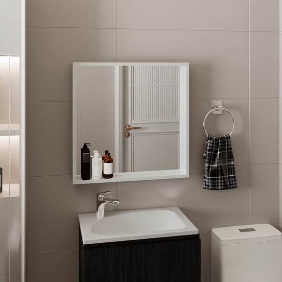 Dakota Medicine Cabinet with Mirror and Storage, Wall-Mounted Modern Bathroom Organizer