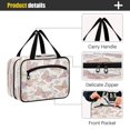 thumbnail image 4 of Travel Hanging Toiletry Bag with 4 Zipped Compartments Waterproof Makeup Accessories Spacious Cosmetic Bag Delicate Butterflies and Flowers Medium, 4 of 9