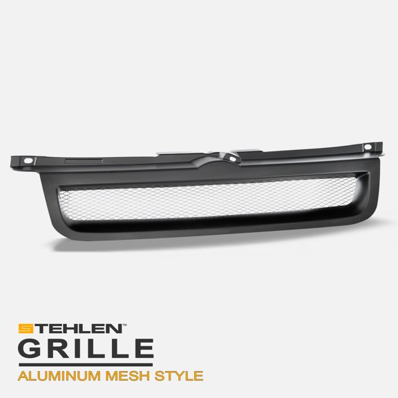 Stehlen 642167820246 Aluminum Mesh Front Hood Bumper Grille - Matte Black For 1999-2005 Volkswagen Jetta / Bora MK4