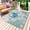 Blue Teal, variant on Underwater Turtle Outdoor Rug for Patio/Deck/Porch, Non-Slip Large Area Rug 3 x 5 Ft, Coastal Coral Starfish Summer Ocean Reefs Indoor Outdoor Rugs Washable Area Rugs, Camping Rug Carpet Runner