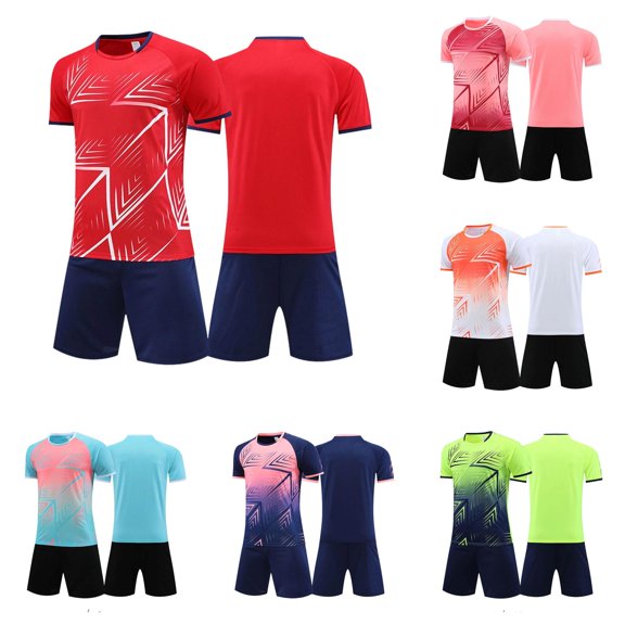 LIIPEE Summer Outfits For Boys Athleisure Graphic Short Sleeve Tees Solid Color Shorts 2 Piece Set Kids Quick Drying Breathable Sports Training Outfit Sets,5-6 Years