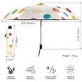 thumbnail image 3 of FORMRS Travel Umbrella Folding Auto Open Close Windproof Rain UV Protection, Polka Dot, 3 of 8