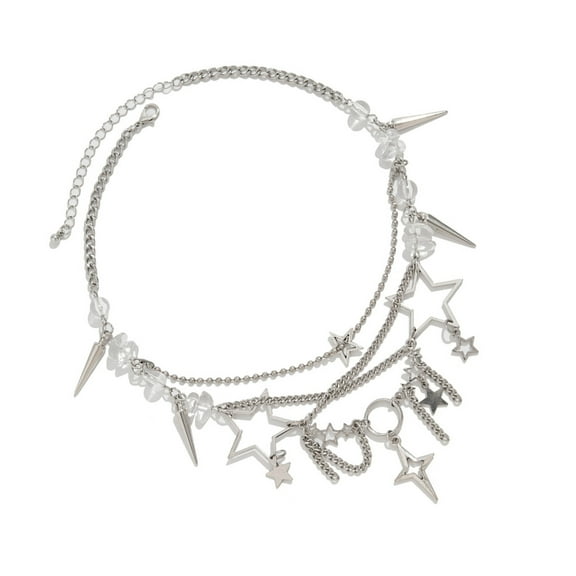 Multilayer Fashion Necklace Accessory With Distinctive Star Charm Designs
