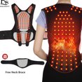 thumbnail image 2 of Turmalina autocalentamiento terapia magnética soporte de espalda Nano infrarrojo cintura masaje cinturón cuello almohadilla masajeadora Corrector de postura, 2 of 5