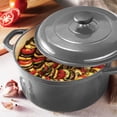 thumbnail image 3 of Tramontina 6.5 Qt Enameled Round Cast Iron Dutch Oven, Gray, 3 of 3