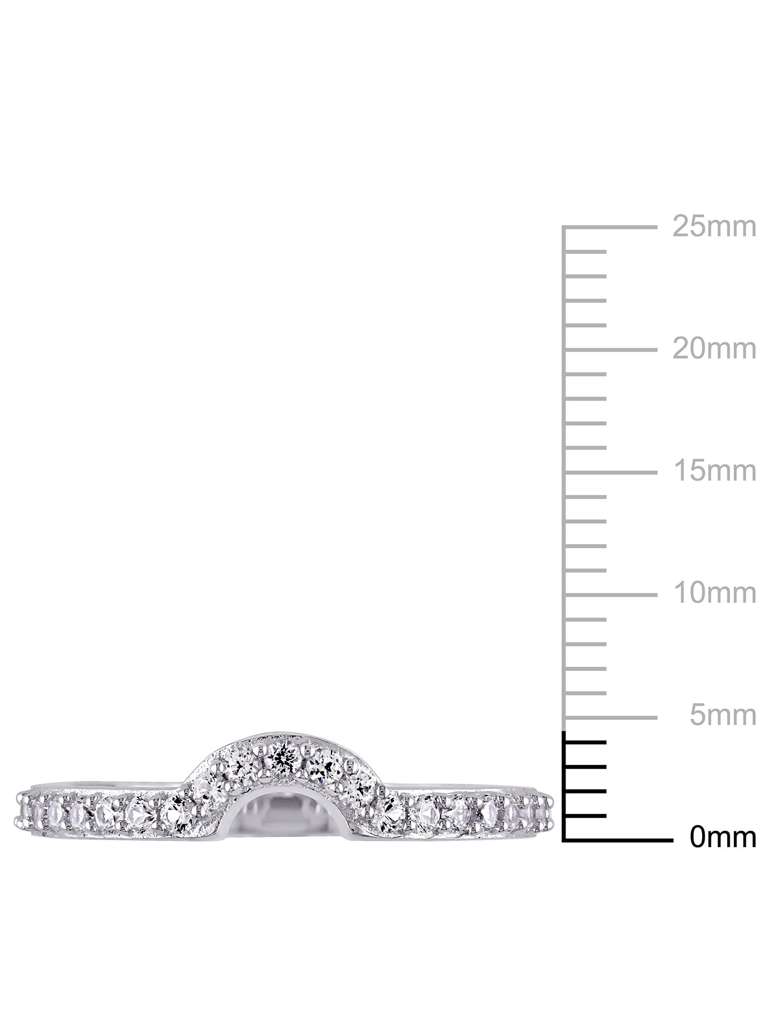 Everly Women's Sapphire 10k White Gold Wedding Ring