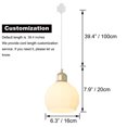 thumbnail image 4 of Kiven H-Type Track Lighting, 1-Light Modern Halo Track Pendant Light with White Glass Globe, Track Light Pedant for Bedroom Kitchen Island Home Cafe, Cord length 39.4", 4 of 7