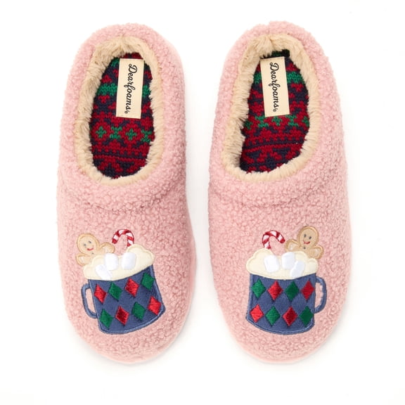 Dearfoams Women's Holiday Novelty Mug Clog Slipper