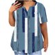 thumbnail image 1 of Fiudx Ofertas Flash Del Día Blusas de Talla Grande para Mujer, Blusa con Cuello En V, Blusa Informal Holgada de Manga Corta de Verano, 1 of 5