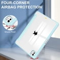thumbnail image 5 of SaniMore Case for Apple iPad Pro 13 (2024), Auto Sleep/Wake Shock Resistant [Built-in Pencil Holder] Flip Stand [Dual Angle] Transparent Slim Lightweight Anti-fall Tablet Shell, Light Blue, 5 of 8