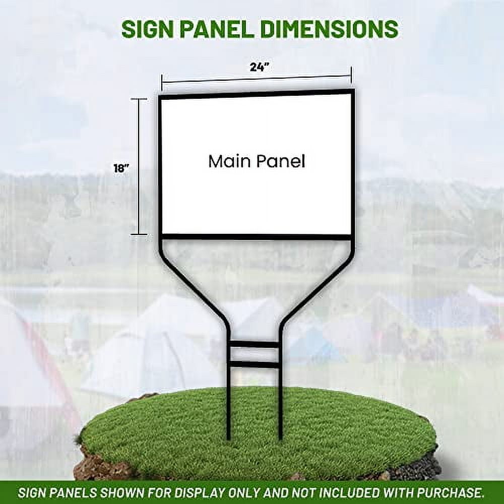 justsignframes Real Estate Yard Sign Round Rod Steel Banjo Frame (1 Pack) - 18" x 24"