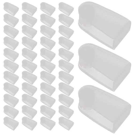 VORCOOL 100Pcs Small White Plastic Foldable Clips Easy for Connecting Keys Belts and Purses