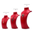 thumbnail image 4 of S SERENABLE Necklace Holder Jewelry Display Rack Bust Stand Three-Dimensional Red 17x33.5cm, 4 of 6