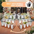 thumbnail image 6 of Flower Display Stand with Buckets, Metal Flower Pot Stand, Florist Bouquet Shelf for Wedding, Party, Events, 6 of 8