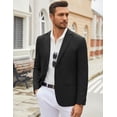 thumbnail image 3 of COOFANDY Men's Linen Blazer Casual Lightweight Two Button Sport Coats Formal Business Suit Jacket Unlined Blazer, 3 of 6
