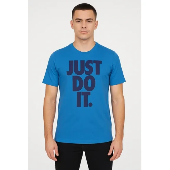 Nike Men's Sportswear "Just Do It." T-Shirt, Blue, Large