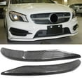 thumbnail image 2 of Ikon Motorsports Compatible with 13-16 Benz CLA W117 AMG Sport Pie Front Bumper Lip Winglets Carbon Fiber CF, 2 of 5