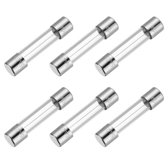 Uxcell 5A 250V Glass Fuse 5x20mm Time Delay Fuse UL Listed Slow Blow Fuse for Home Appliances(Pack of 6)