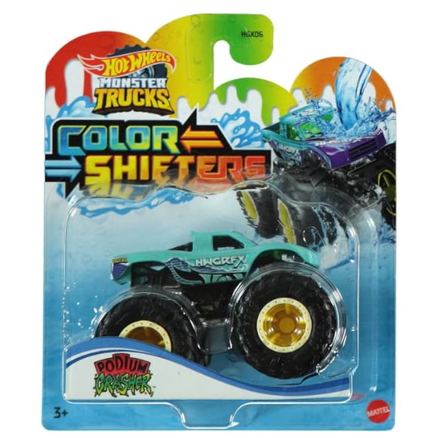 Cambiadores de color Toy Hot Wheels Monster Trucks Podium Crasher