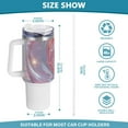 thumbnail image 3 of Transparent Pink Spiral 40 oz Tumbler with Handle Insulated&nbsp;Travel Mug&nbsp;Lid Straw Leak Proof Steel Vacuum Water Bottles Glasses Fits in Car Cup Holder, 3 of 7