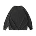 thumbnail image 3 of Vintage Oversized Crew Neck Sweatshirt for Men Long Sleeve Shirt Basic Solid Color Tee Acid Wash Shirt Pullover Top, 3 of 8