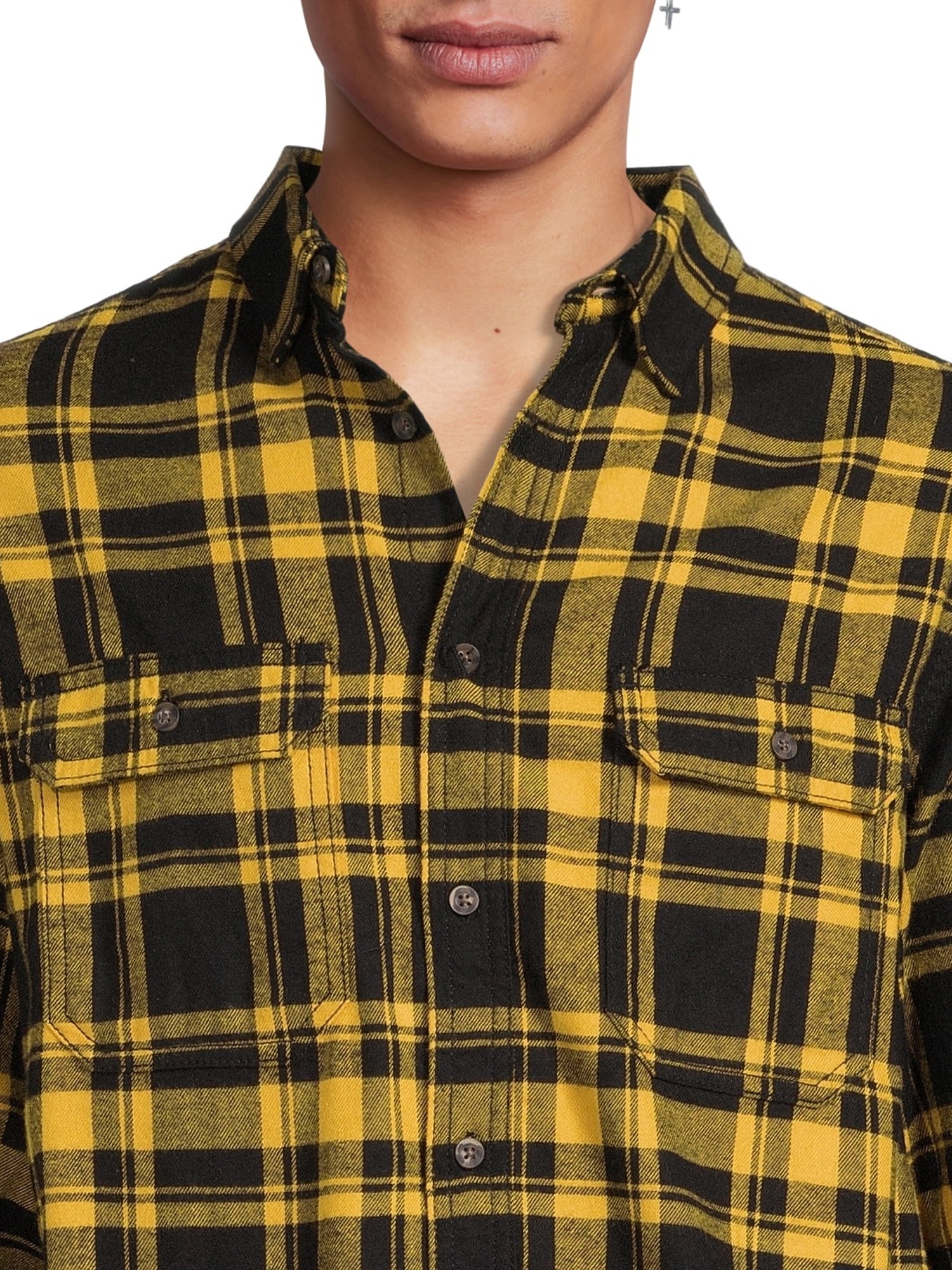 George Men's Long Sleeve Flannel Shirt