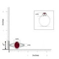 thumbnail image 6 of ANGARA Natural Oval 1.25 ct Ruby Split Shank Halo Engagement Ring in 14K White Gold for Women (Size-8x6mm) | July Birthstone, Birthday, Anniversary, Jewelry Gift for Women | Natural Ruby Ring, 6 of 10