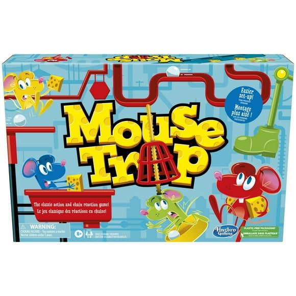 Mouse Trap, jeu de plateau familial, 2 à 4 joueurs, assemblage plus facile que dans les versions précédentes, cadeau pour enfants, dès 6 ans À partir de 6 ans