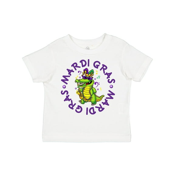 Inktastic Mardi Gras 2021 Party Alligator Boys or Girls Toddler T-Shirt