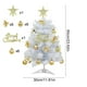 thumbnail image 3 of Árbol de Navidad Artificial Blanco de 61 Cm para Escritorio con Estrella Dorada, Letras, Lazos y Bolas Decorativas | Decoración Navideña Pequeña para La Oficina, El Hogar, Fiestas y Chimenea, 3 of 6