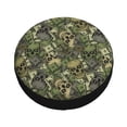 thumbnail image 3 of Bingfone Green Skulls Spare Tire Cover Weatherproof Universal Wheel Protectors For Rv Camper Travel Trailer Suv Truck-17 Inch, 3 of 9