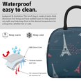 thumbnail image 3 of Lunch Bag Women Insulated Lunch Box Reusable Leakproof Large Cooler Tote for Healthy Eating Enthusiasts with Side Pockets for Work Office Picnic Eiffel Tower, 3 of 7