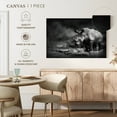 thumbnail image 5 of Elephant Stock Lake Rhino Wall Art - Horizontal Canvas Wall Art - Living Room Wall Decor - Animal Canvas - Gray And White Decor - 24" x 16", 5 of 8