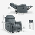 thumbnail image 3 of HOMCOM Fauteuil Inclinable Fauteuil Inclinable avec 8 Massages par Vibration, Gris Foncé, 3 of 10