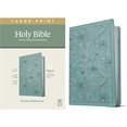 thumbnail image 1 of NLT Bible de Référence à Gros Caractères, Édition Filamentée (Lettre Rouge, Effet Cuir, Feuille Florale Turquoise), 1 of 2