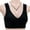 Black, variant on Daisy Bra for Seniors Front Snap Closure Bras Comfortable Wireless Bras Stretchy Daily Breathable Sports Bra Solid Underwear