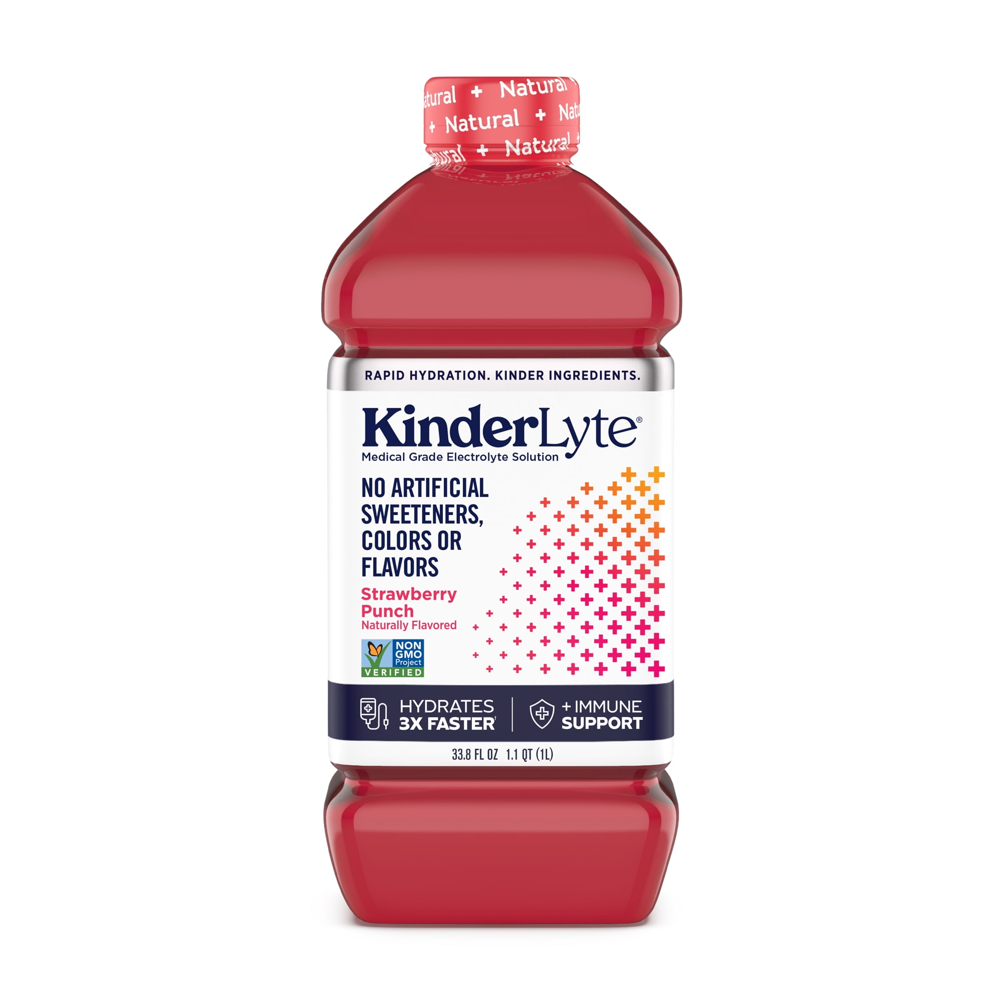 Kinderlyte Strawberry Punch Natural Oral Electrolyte Solution, 33.8 fl oz Bottle
