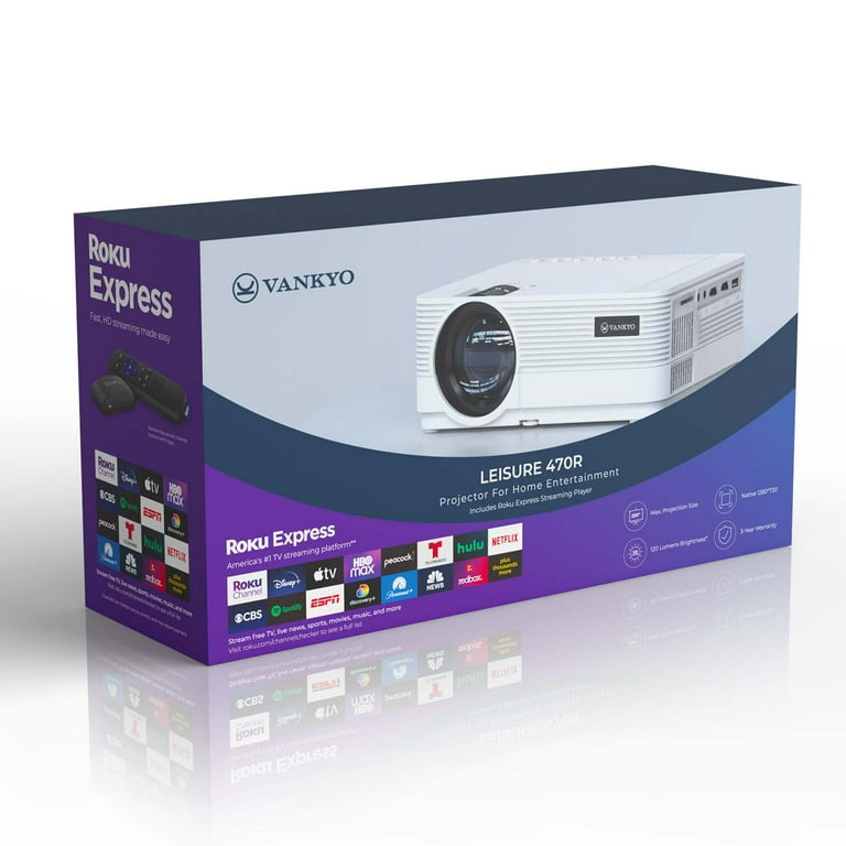 VANKYO Leisure 470 HD Mini Projector with Roku Express Streaming ...