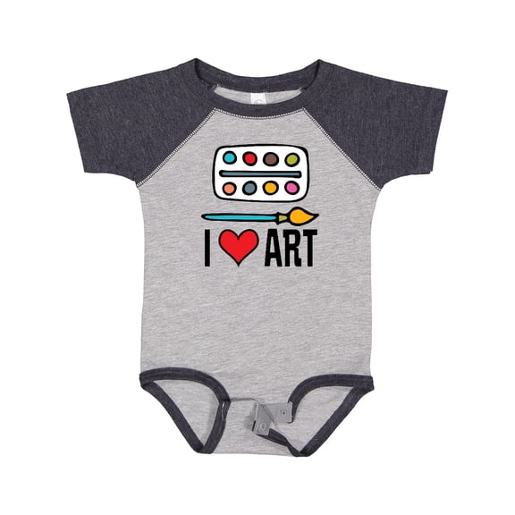 Inktastic Painting I Love Art Boys or Girls Baby Bodysuit