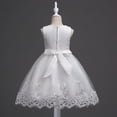 thumbnail image 6 of XBASW Baby Kids Girls Lace Tulle Dress Flower Girls Pageant Dresses Toddler Girls Sleeveless Puffy Prom Tulle Ball Gown 2-10T, 6 of 10