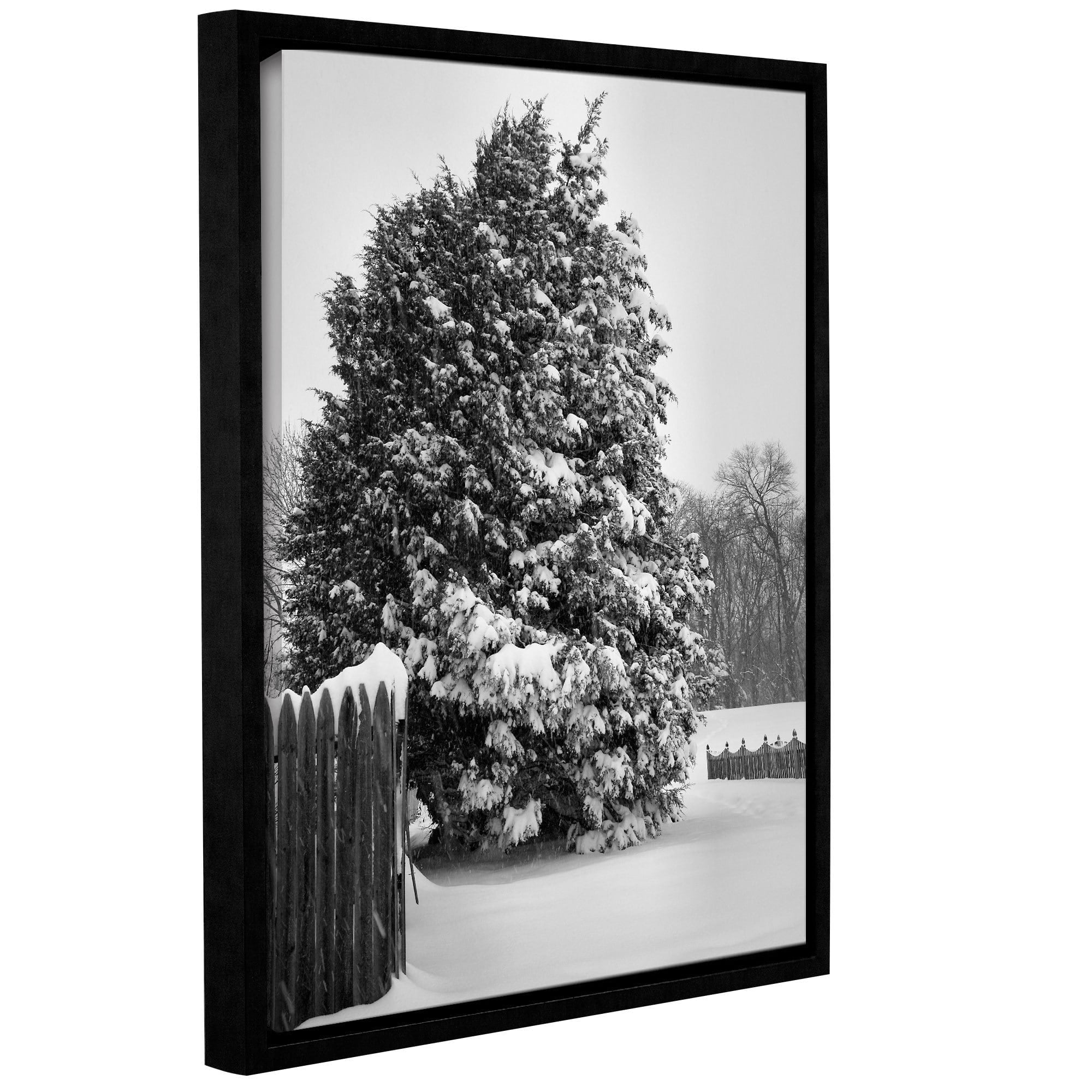 ArtWall Steve Ainsworth "Winter's Silence" Gallery-Wrapped Floater-Framed Canvas