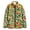 Dark Green, variant on Women's Vintage Water Color Floral/Birds/Trees Print Quilted Jacket Snap Button Padded Lightweight Coat with Pockets (Coffee M)