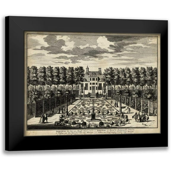 Visher, Nicolaus 14x12 Black Modern Framed Museum Art Print Titled - Views of Amsterdam I