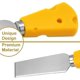 thumbnail image 3 of Juego de cuchillos para queso, 4 Uds., pala para queso de acero inoxidable amarillo, tenedor para queso, cuchillos para queso, juego de accesorios de cocina con cerámica, 3 of 4