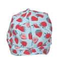 thumbnail image 4 of Salouo Strawberries Print Unisex Beanie Hat,Knitted Baggy Skull Cap Winter Warm Hats Beanie Sleep Hats Cancer Headwear Caps for Women & Men 1 Pieces, 4 of 7